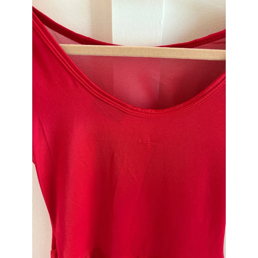 Curtain Call‎ Perform Red Dance Dress Asymmetrical Hem Sleeveless